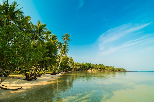 Schöne Paradiesinsel mit Strand und Meer