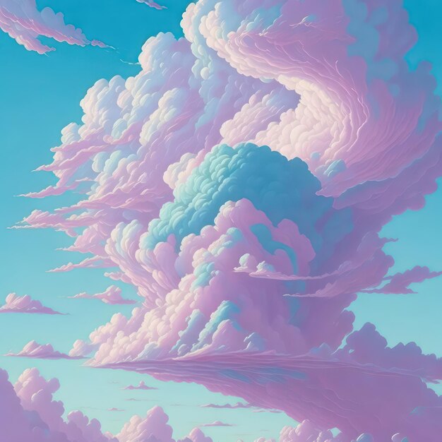 Schöne pastellfarbene Cloud Serenity