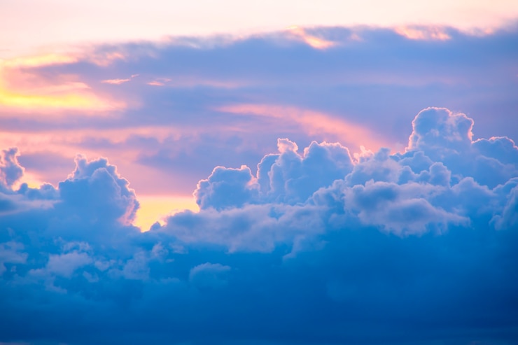 Foto schöne pastellwolke und -himmel
