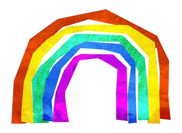 Schöne Regenbogen-PNG-Handwerkselement durchsichtiger Hintergrund