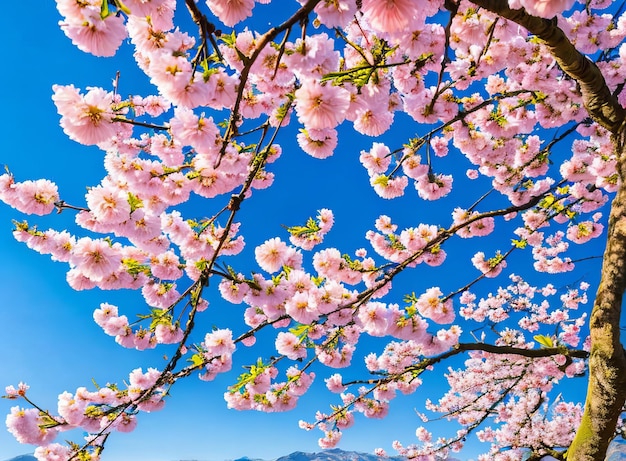 schöne rosa Blumen auf einem Baum