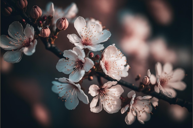 Schöne rosa Kirschblüten im Frühling