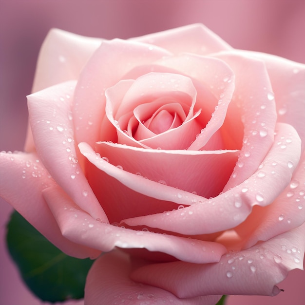 Schöne rosa Rose in Nahaufnahme