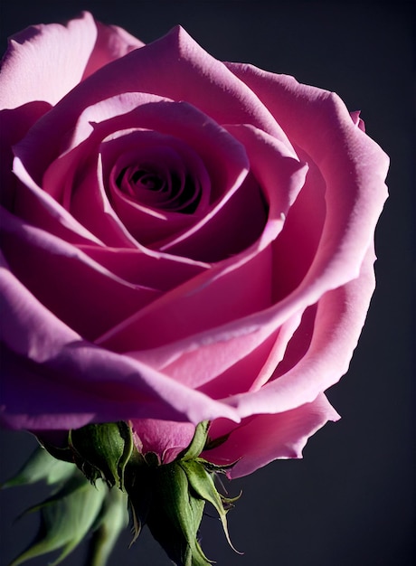 Schöne Rose im dunklen Hintergrund 3d illustriert