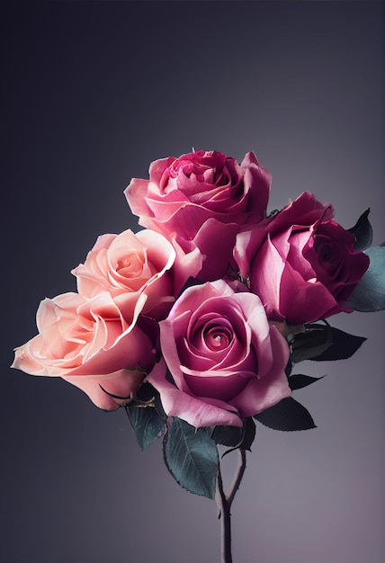 Schöne Rosen für Valentinsgruß oder romantischen Ereignishintergrund und -grafik