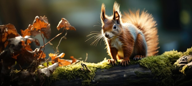 Schöne rote Eichhörnchen auf dem Baum