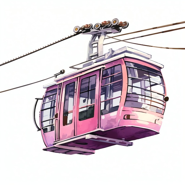 Foto schöne seilbahn-transport-clipart-illustration