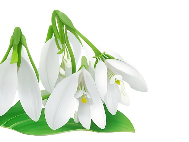 Schöne Snowdrop Blütenpflanze Illustration