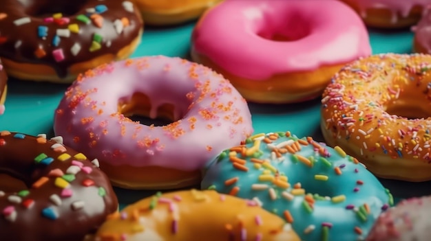 Schöne, sortierte Donuts