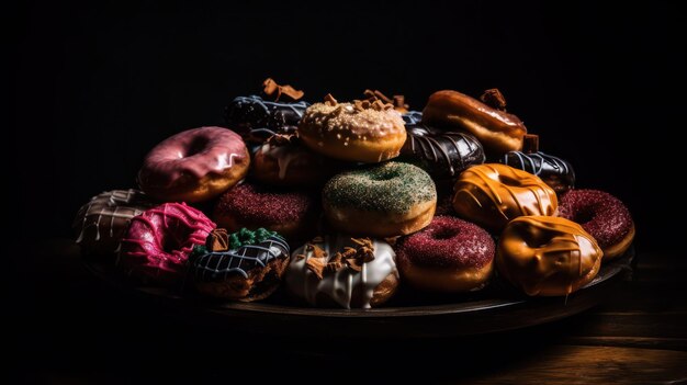 Schöne, sortierte Donuts