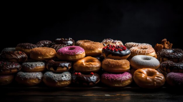 Schöne, sortierte Donuts