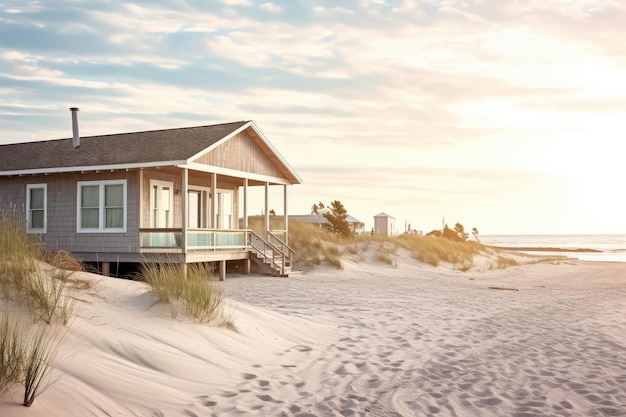 Schöne Strandherberge Berufsfotografie KI-generiert