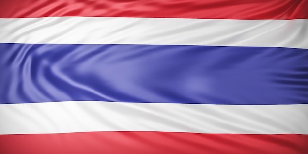 Foto schöne thailand flag wave close up