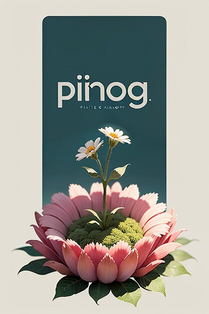 Foto schöne topfblumen in nahaufnahme, einfacher hintergrund, poster, cover, tapete, werbedesign