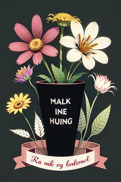 Foto schöne topfblumen in nahaufnahme einfacher hintergrund poster deckel tapeten werbung design