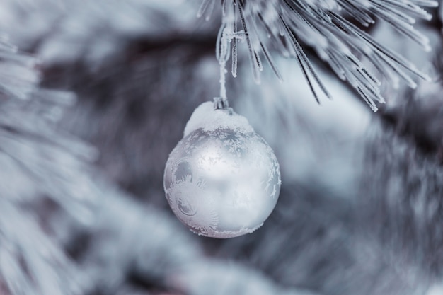 Schöne traditionelle Weihnachtsdekornahaufnahme