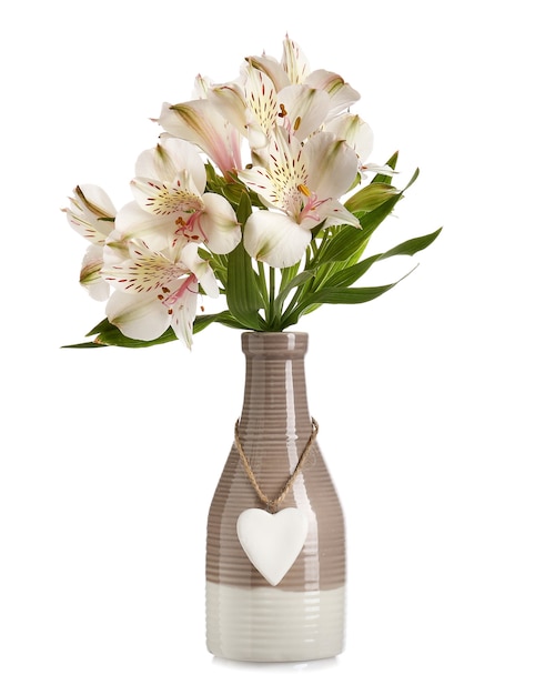 Schöne Vase mit Blumen