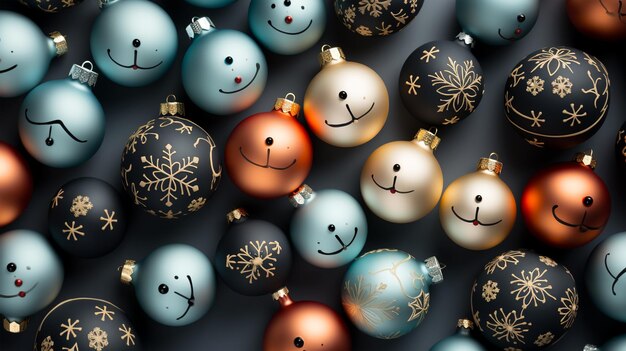 Schöne verschiedene Weihnachtsbaumspielzeuge Neujahrsdekoration Feierkonzept Urlaub
