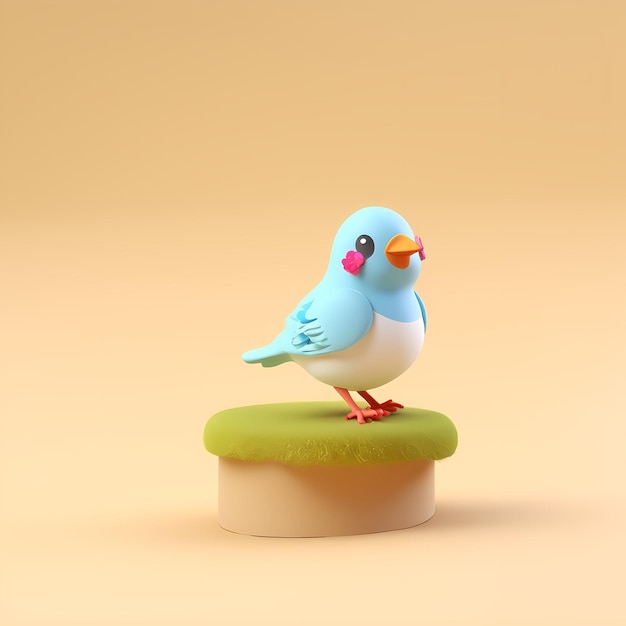 Schöne Vogel-Illustration in 3D