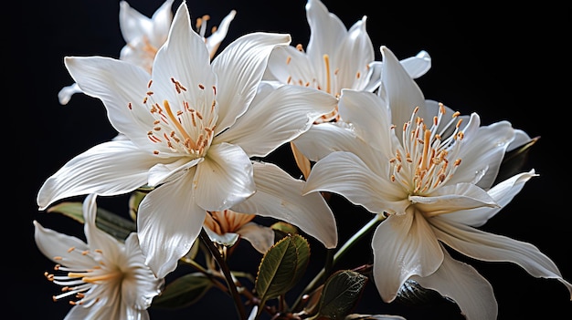 Schöne weiße Blume mit dunklem Hintergrund