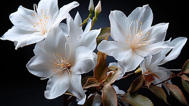 Schöne weiße Blume mit dunklem Hintergrund