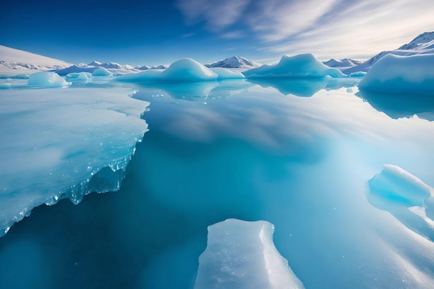 Schöne Winterlandschaft in Island KI-generiert