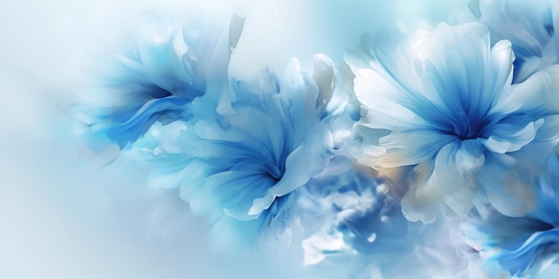 Schöner abstrakter blauer impressionistischer Blumenmusterhintergrund, schöne generative KI AIG32