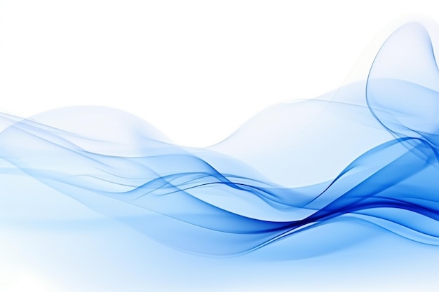 Schöner abstrakter Rauchwellen-Hintergrund mit Farbverlauf in blauer Farbe
