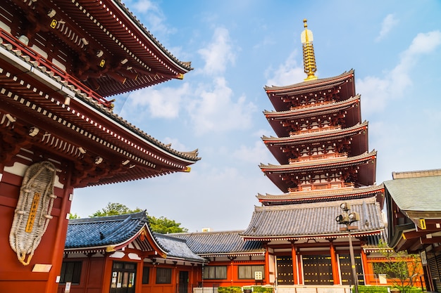 Schöner Architekturgebäude sensoji Tempel