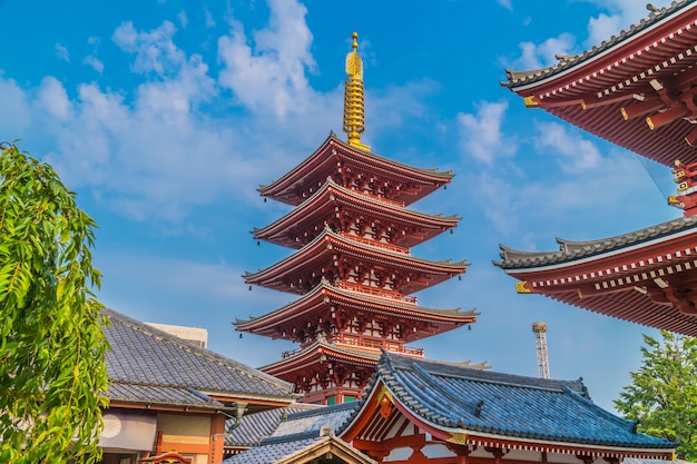 Schöner Architekturgebäude sensoji Tempel