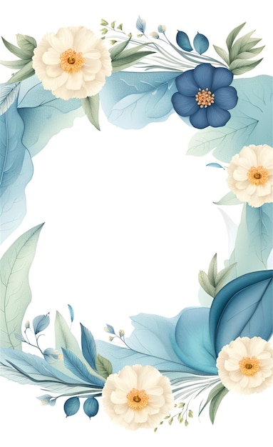 Schöner blauer floraler abstrakter Hintergrund