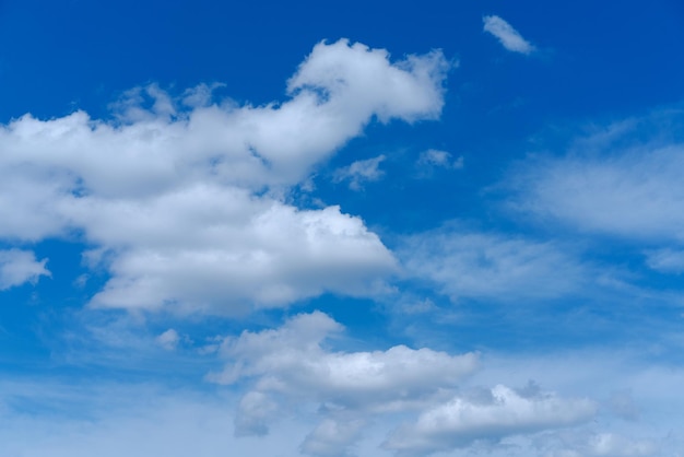 Schöner blauer Himmel mit weißen Wolken Schönheit ist klar bewölkt in der Sonne ruhig