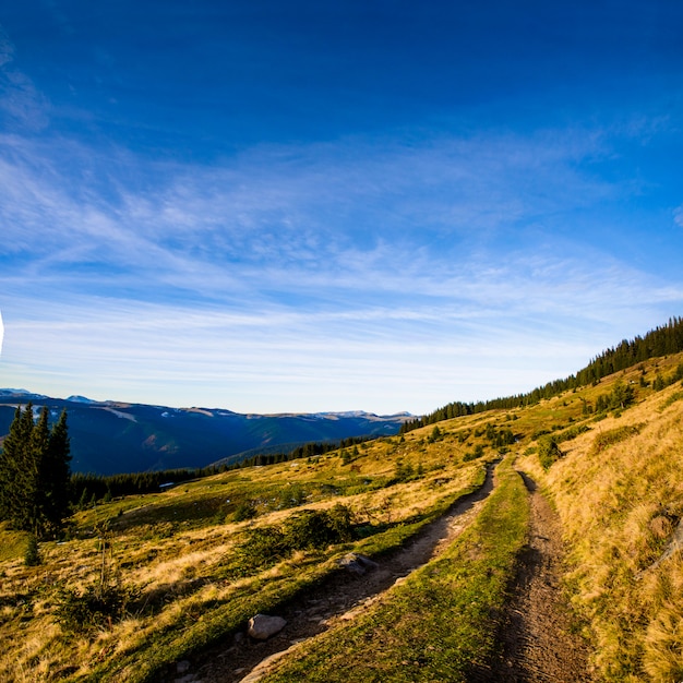 Schöner blauer Himmel mit weißen Wolken