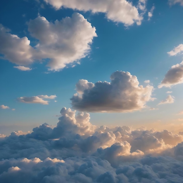 Schöner blauer Himmel mit Wolken an einem sonnigen Tag