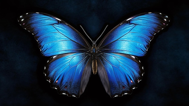 Schöner blauer Schmetterling