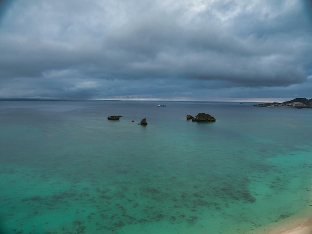 Foto schöner blick auf das meer gegen den himmel