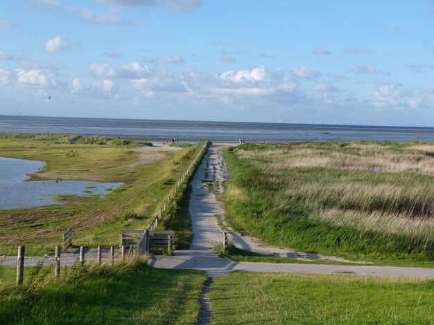 Foto schöner blick auf das meer gegen den himmel