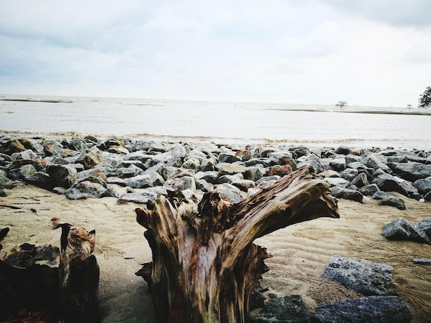 Foto schöner blick auf das meer gegen den himmel