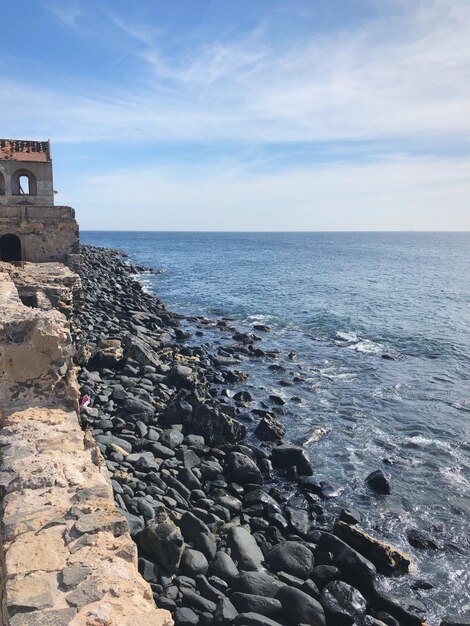 Foto schöner blick auf das meer gegen den himmel