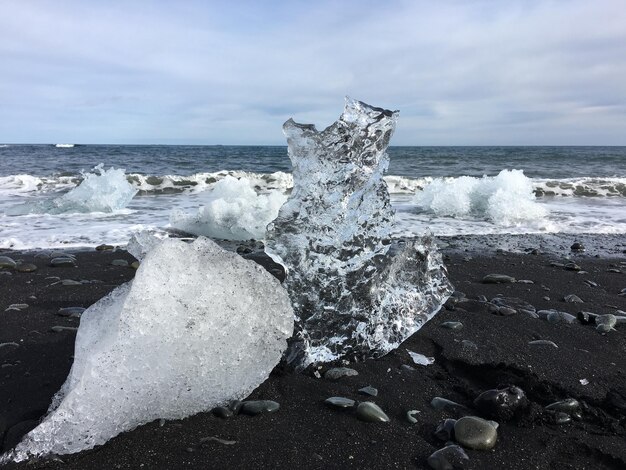 Foto schöner blick auf das meer gegen den himmel