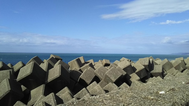 Foto schöner blick auf das meer gegen den himmel