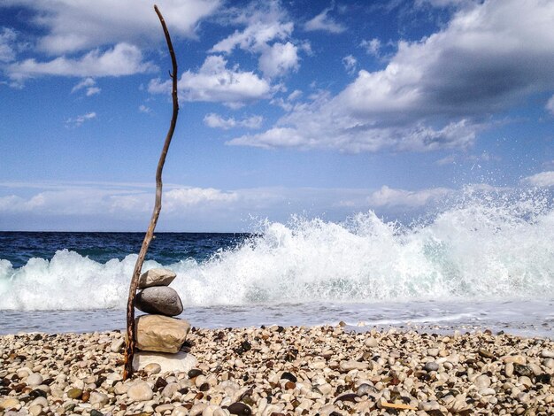 Foto schöner blick auf das meer gegen den himmel