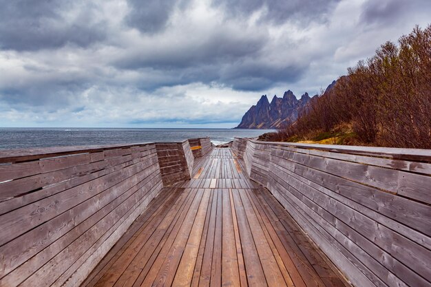 Foto schöner blick auf das meer gegen den himmel