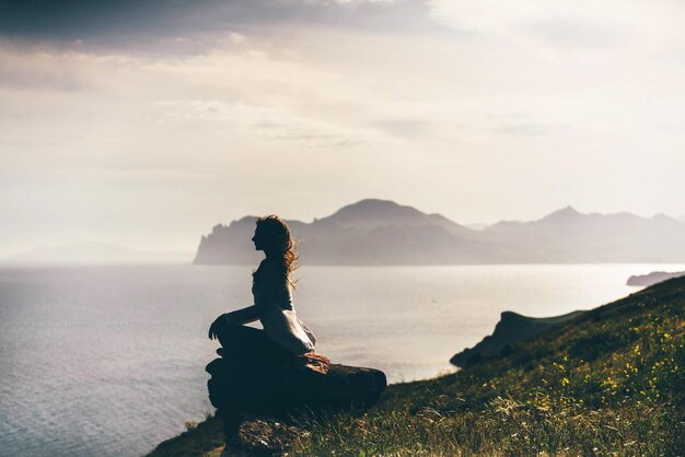 Foto schöner blick auf das meer gegen den himmel