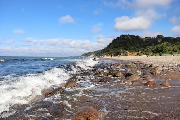 Foto schöner blick auf das meer gegen den himmel