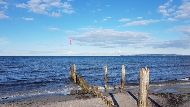 Schöner Blick auf das Meer gegen den Himmel