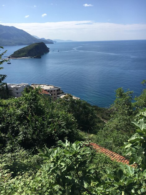 Foto schöner blick auf das meer gegen den himmel