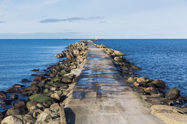 Foto schöner blick auf das meer gegen den himmel