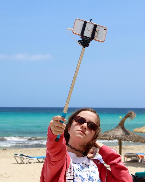 Foto schöner blick auf das meer gegen den himmel