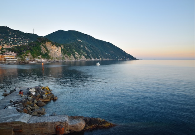 schöner Blick auf das Meer in Camogli